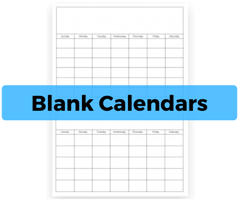 Blank Calendar Printables 2024