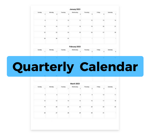 Three month calendar printables for 2024