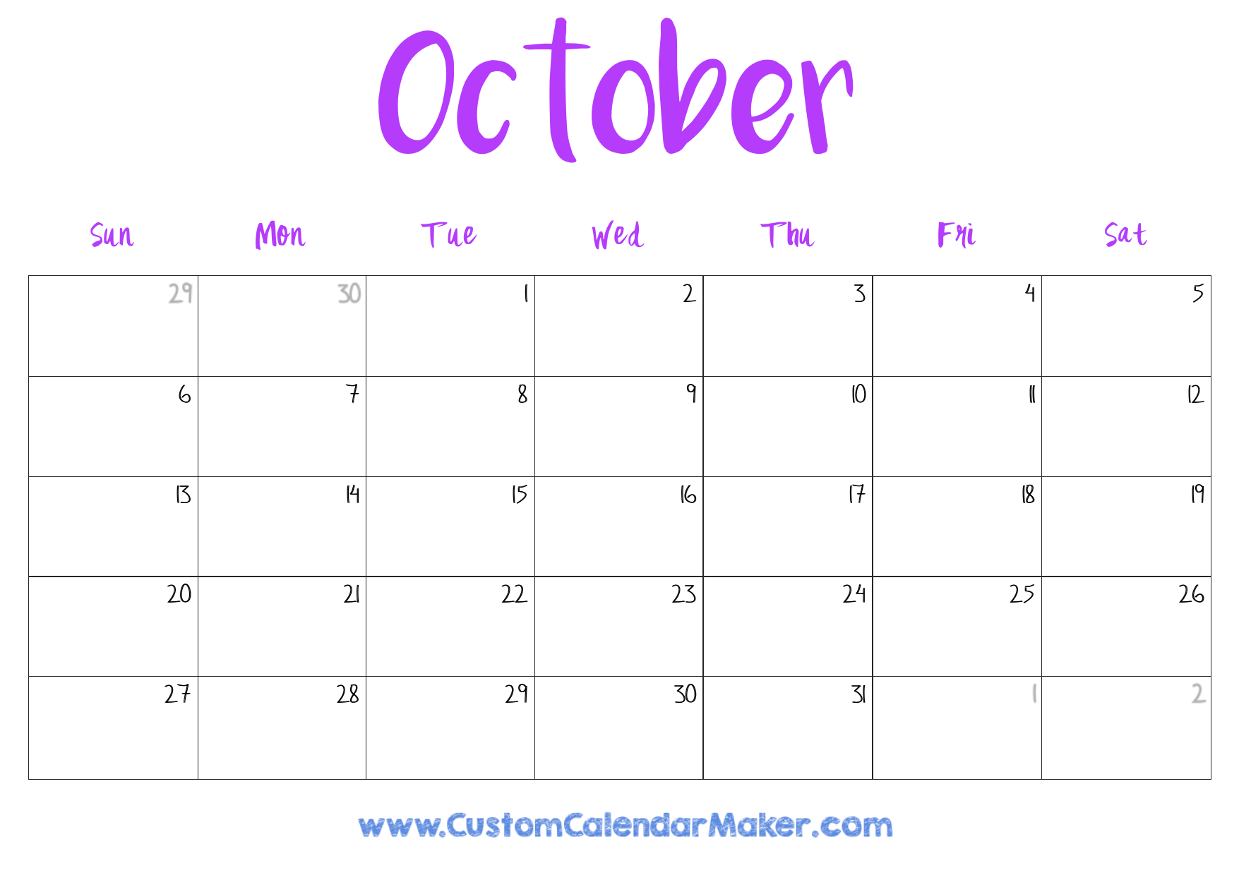 2024 October Calendar Printable Free Pdf Template Uk Printable