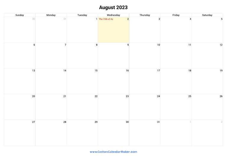 August 2023 calendar with jewish holidays