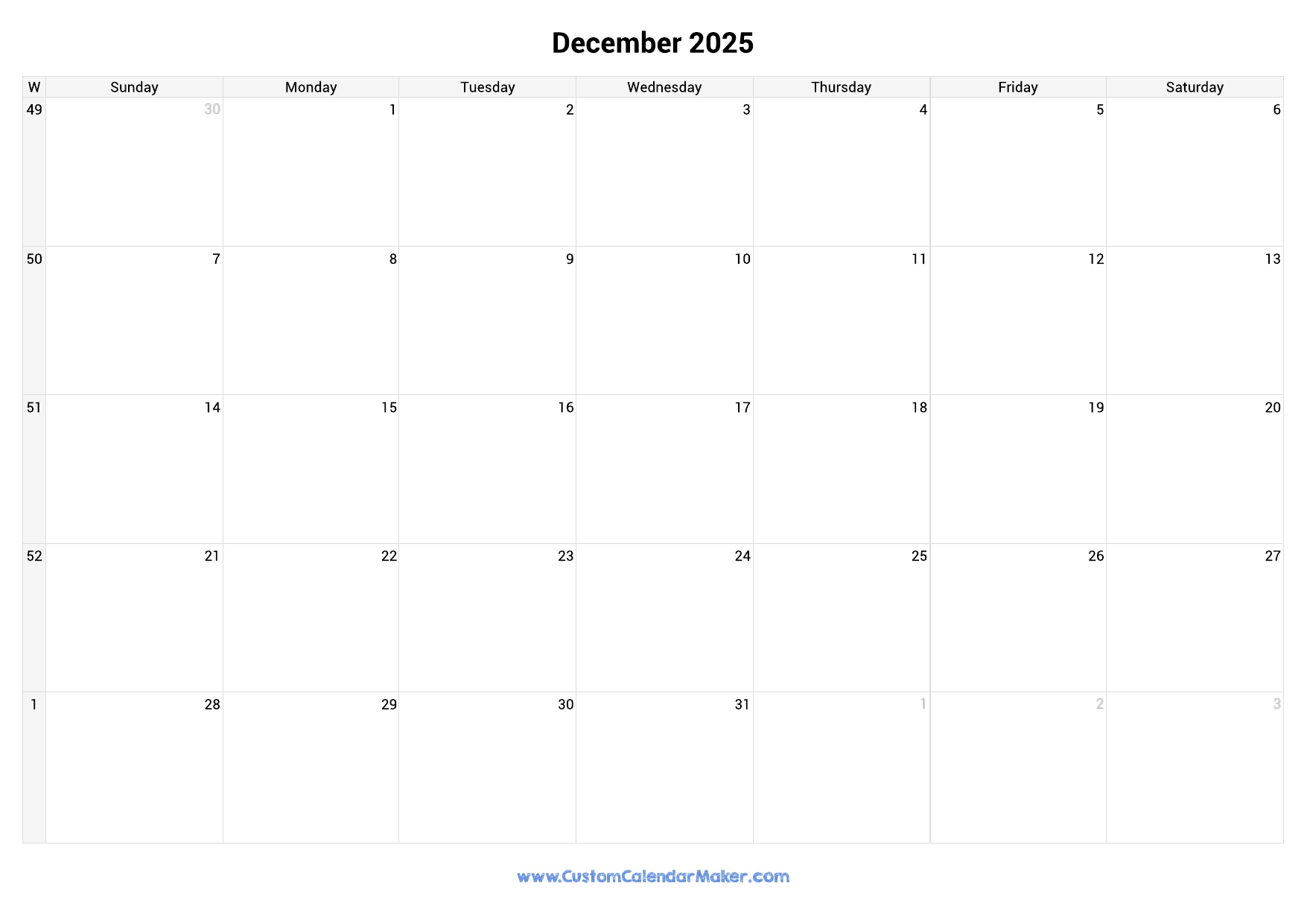 2025 Calendar Of Events