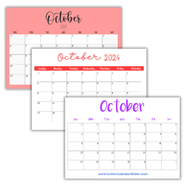 Next month calendars